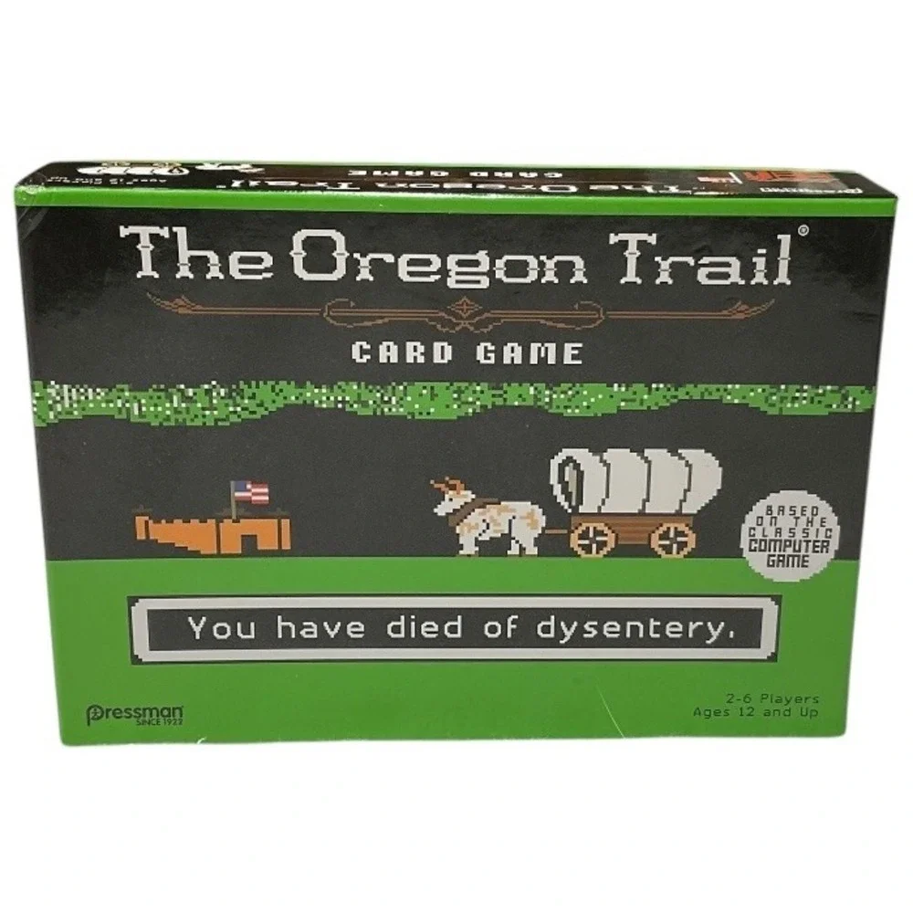 Pressman Oregon Trail Card Game Nostalgia 90s History‎ Role Play Retro Gen X NWT